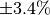 \pm3.4\%